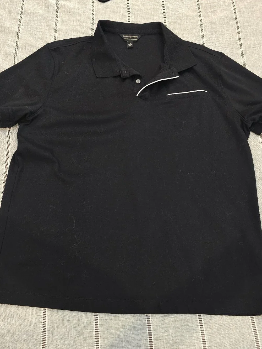 Banana Republic Luxury Performance Polo Shirt Black Size Large